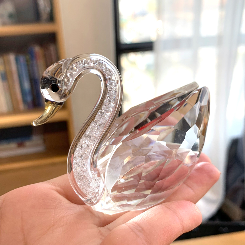 3 Colors Bigger Swan Crystal G - огляд і ціна Paper Weight Crystal